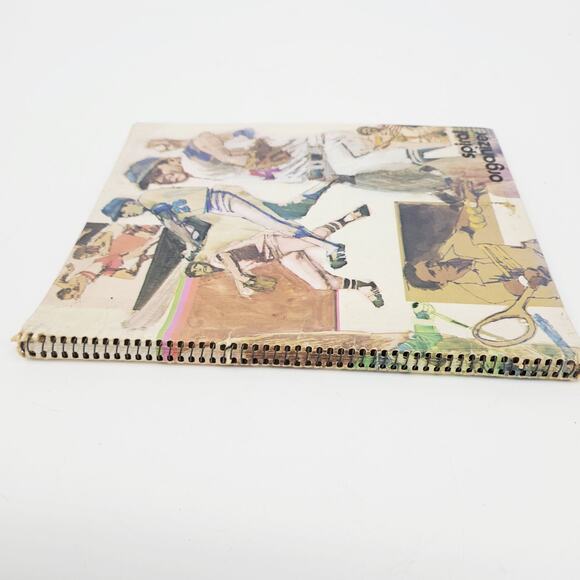 Vintage 1970's Mead Sports Spiral Organizer Notebook Folder Baseball Football - Picture 7 of 9